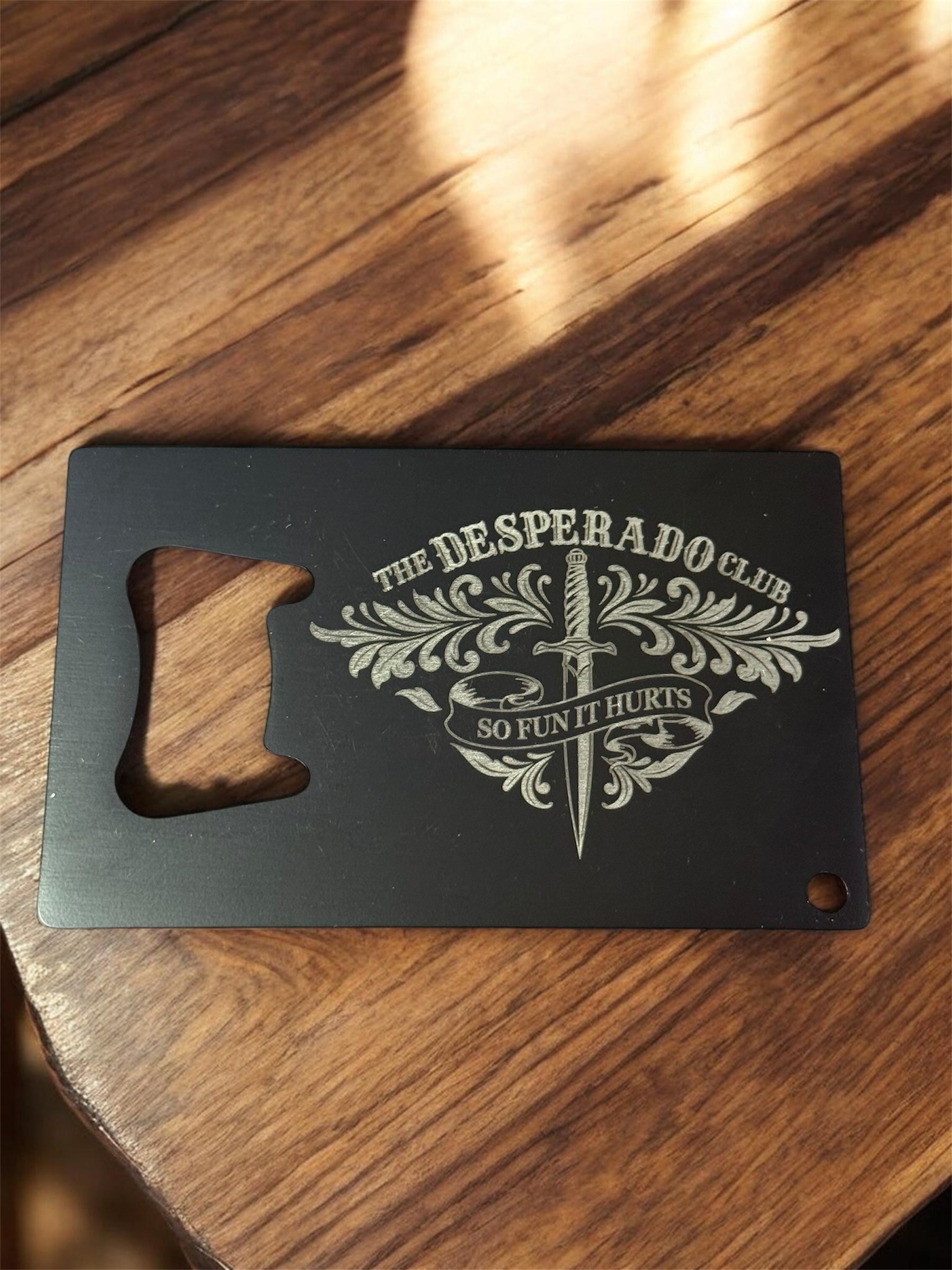 Desperado Club bottle opener– Dungeon Crawler Carl inspired card bottle opener