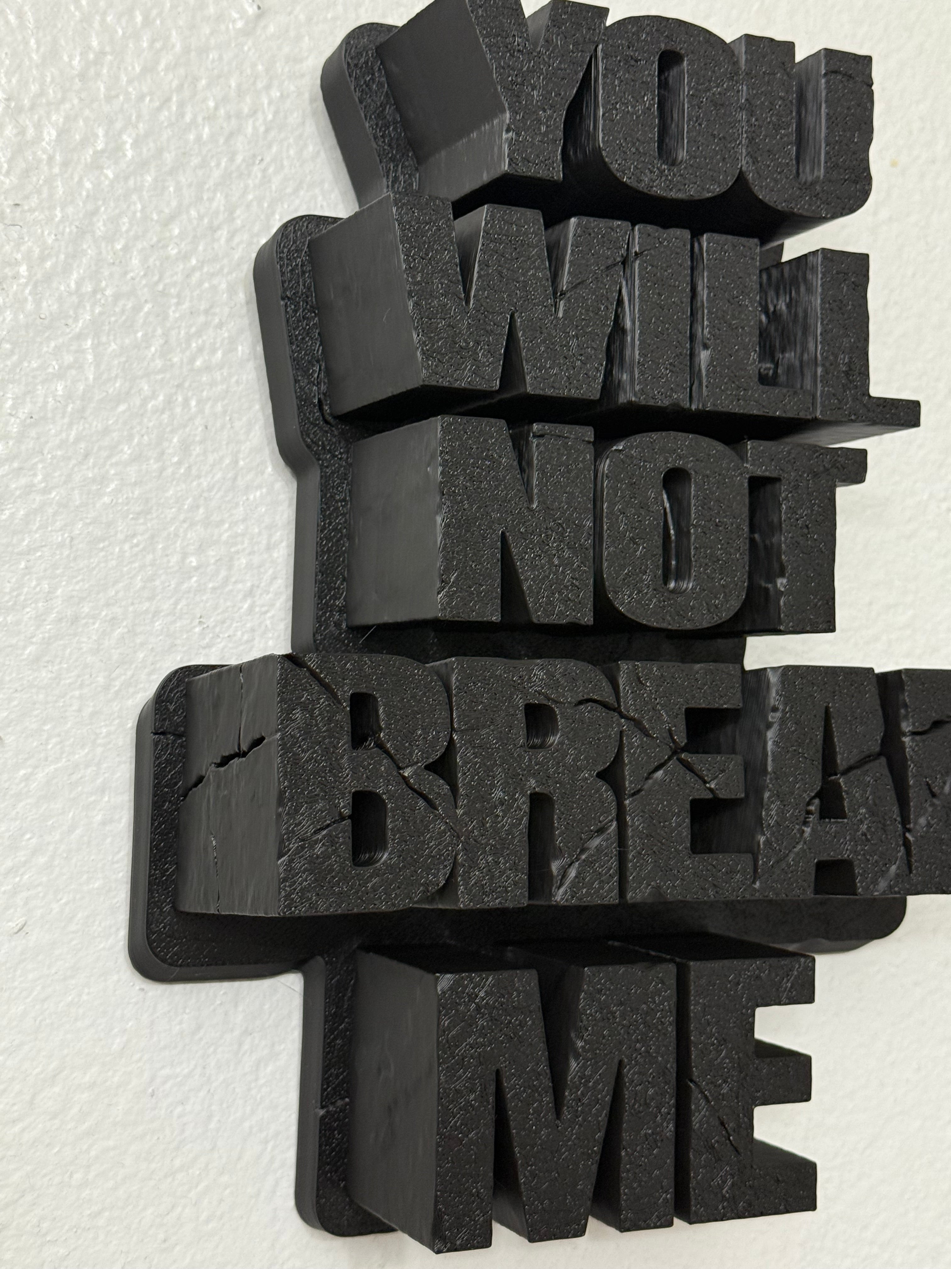 Dungeon Crawler Carl Mantra 12 inch wall decoration