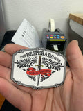 Desperado Club Canvas Patch, Dungeon Crawler Carl Inspired Iron-On, So Fun It Hurts, LitRPG Fan Gift, Tactical Dagger & Scroll Apparel Accessory