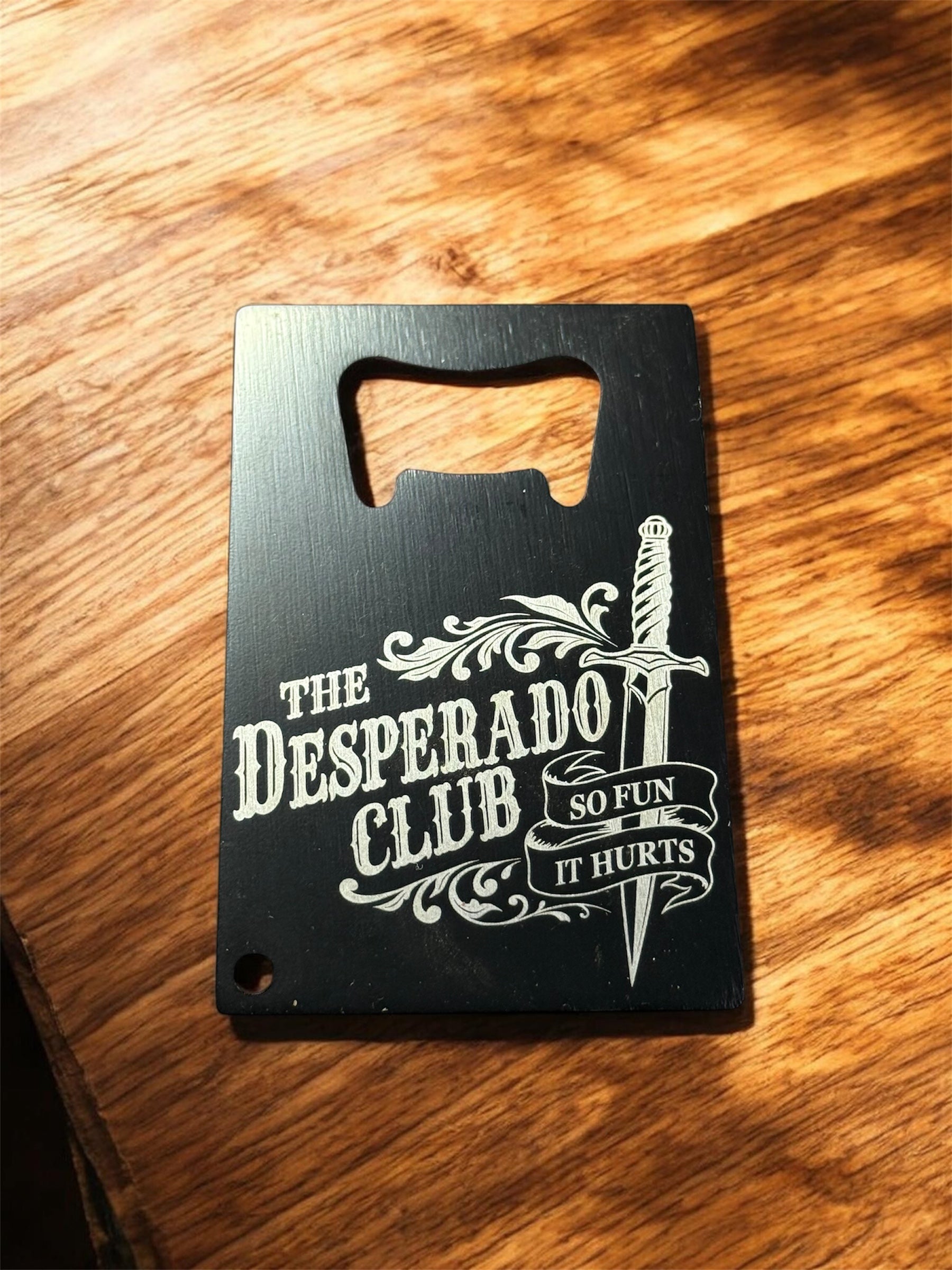 Desperado Club bottle opener– Dungeon Crawler Carl inspired card bottle opener