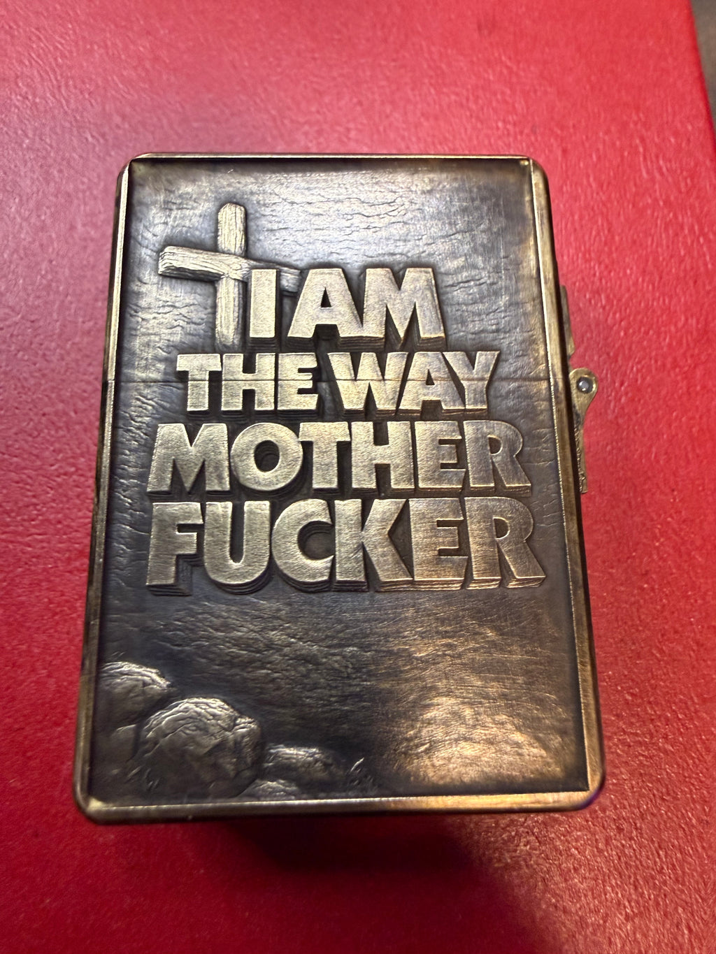 Dungeon Crawler Carl inspired Uzi Jesus, heavy duty Zoro 915 lighter