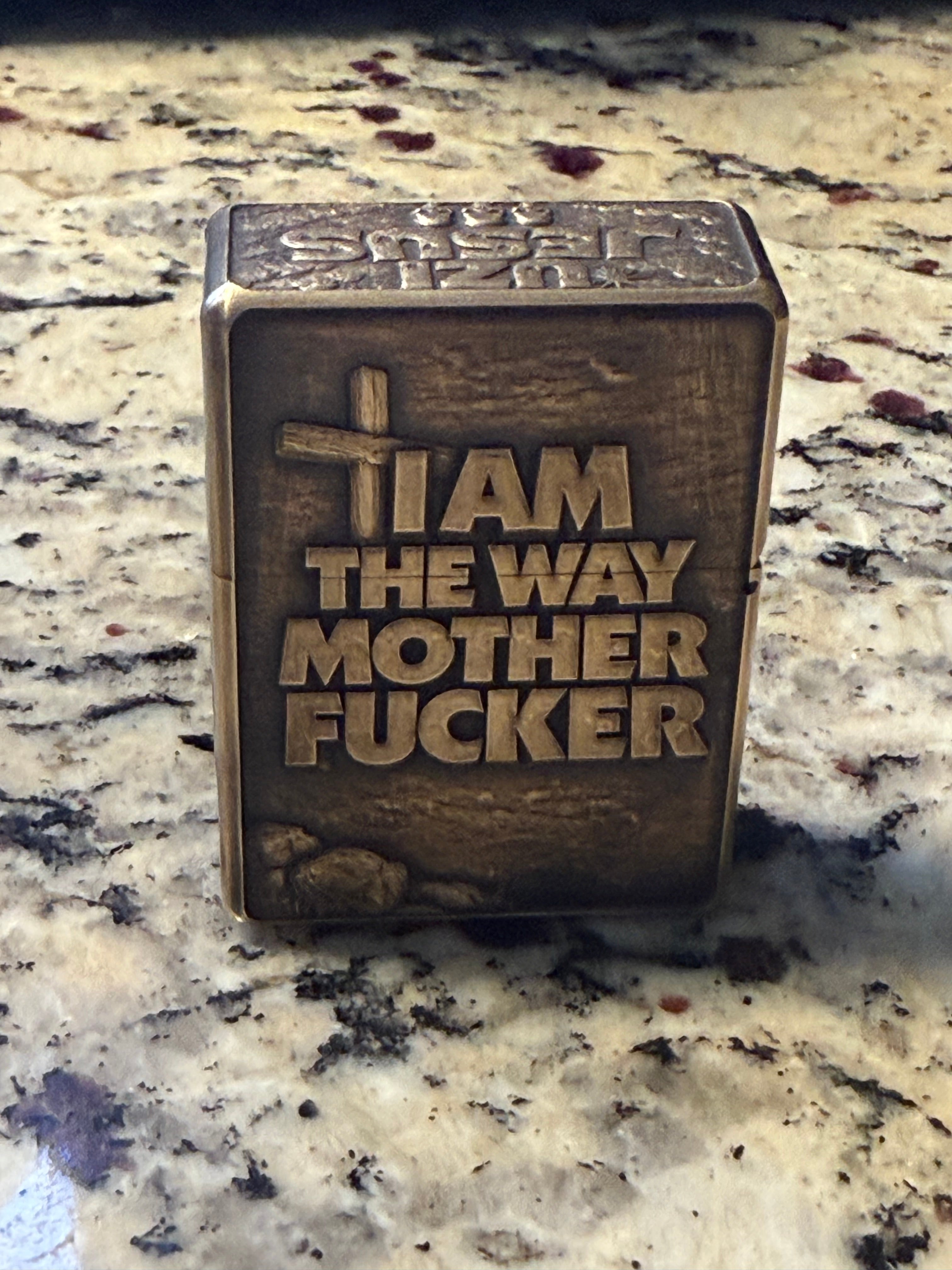 Dungeon Crawler Carl inspired Uzi Jesus, heavy duty Zoro 912 lighter