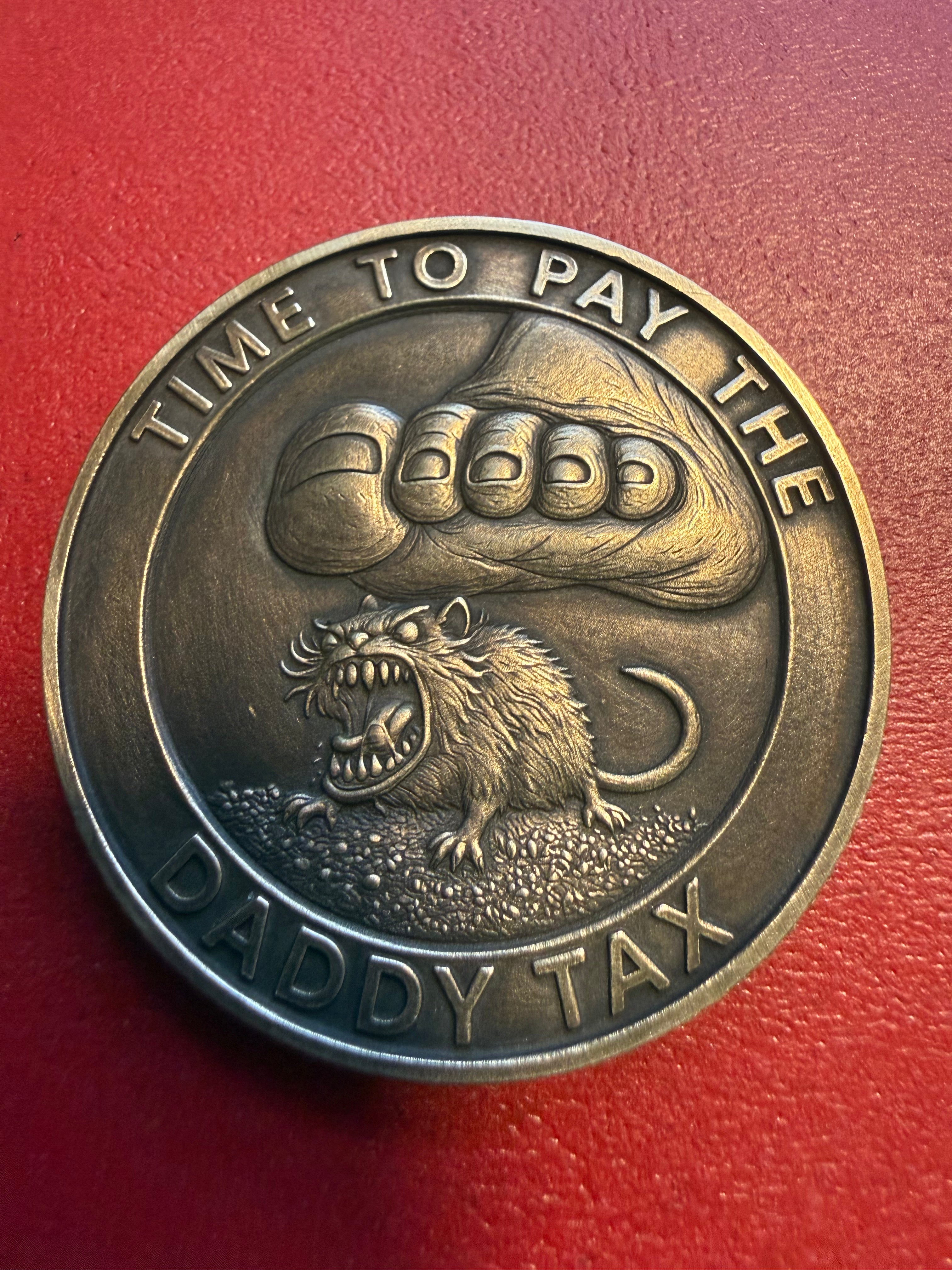 NEW ACHIEVEMENT! Smushed For Daddy solid Brass Dungeon Crawler Carl Inspired Collector’s Coin